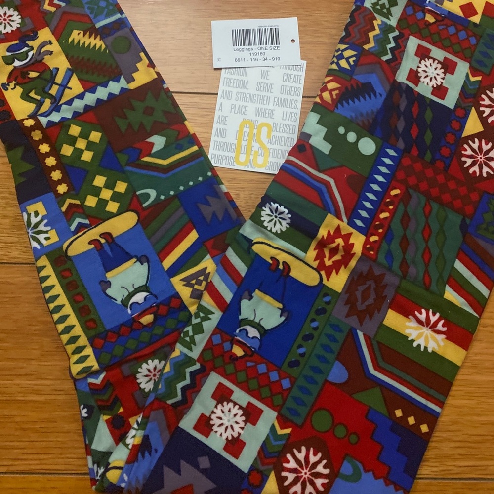 BNWT LuLaRoe vintage holiday leggings OS